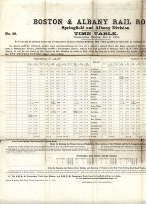 December 4, 1876 - Boston & Albany Division