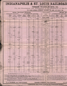 August 1, 1869 - CCC&STL - St. Louis Division