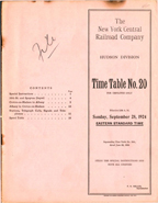 September 28, 1924 - Hudson  Divison